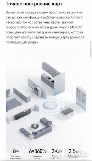 Робот пылесос xiaomi 3C