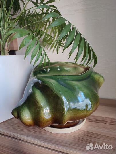 Кашпо ракушка керамика. Интерьерный декор