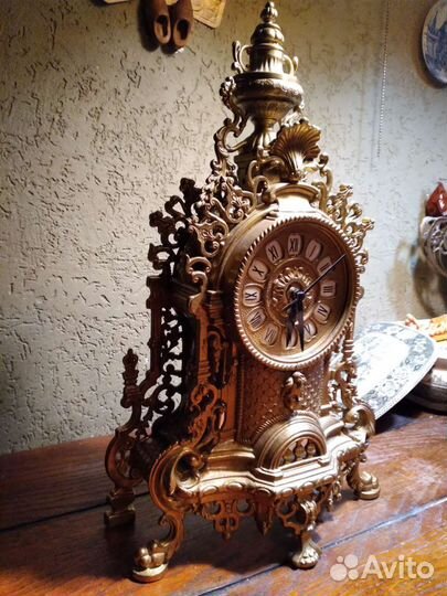Часы каминные бронза