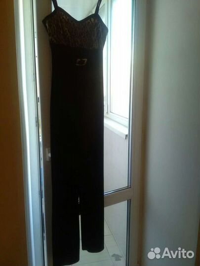 Комбинезон бархат c вставкой