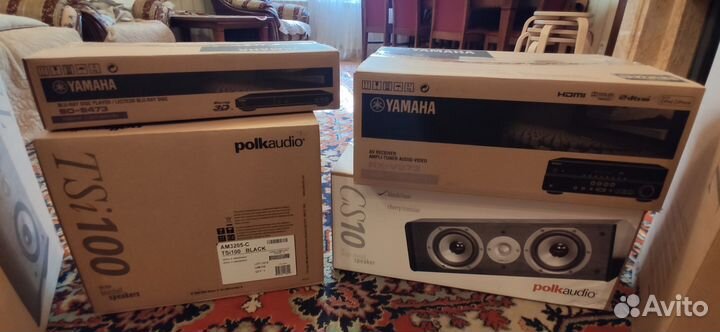 Аудиосистема yamaha, polk audio