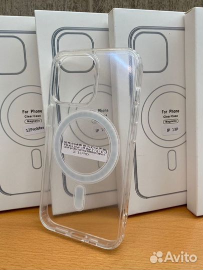 Чехлы для iPhone Magsafe Прозрачные магнитные