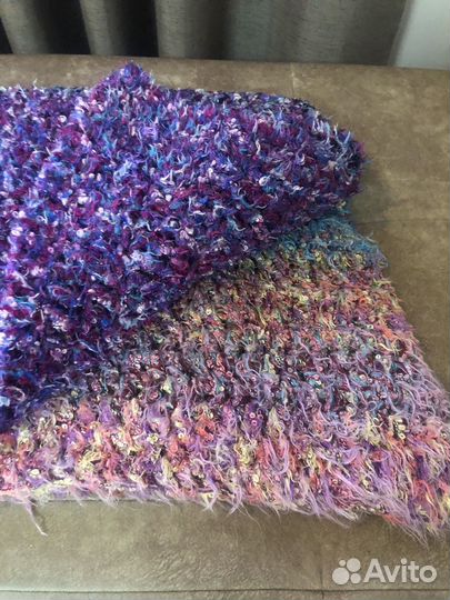 Плед вязаный толстый