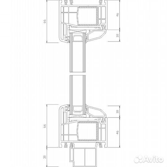 Окно пластиковое 1380х1380 глухое новое