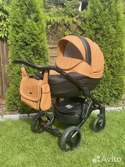 Коляска Adamex Barletta Eco 3 в 1 карамель/графит