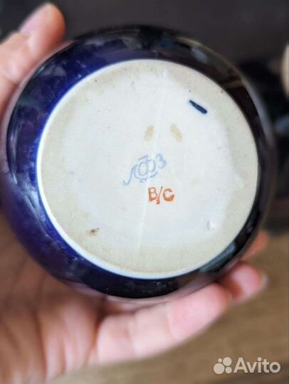 Ваза лфз синий кобальт