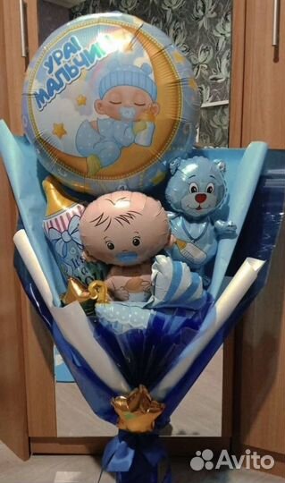 Букет на выписку из воздушных шариков