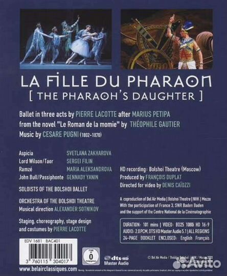 Bolshoi Ballett:La Fille du Pharaon (Cesare Pugni)