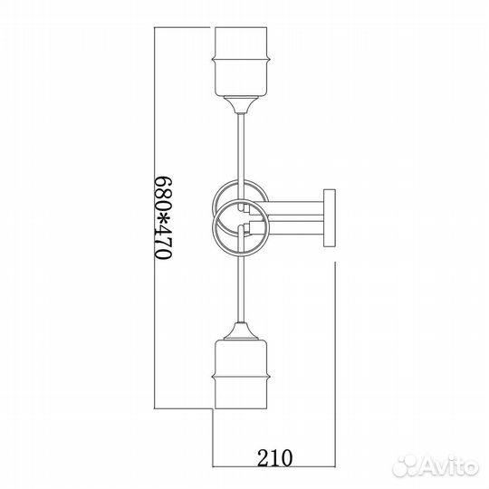 Потолочная люстра Escada mondrian 699/4P