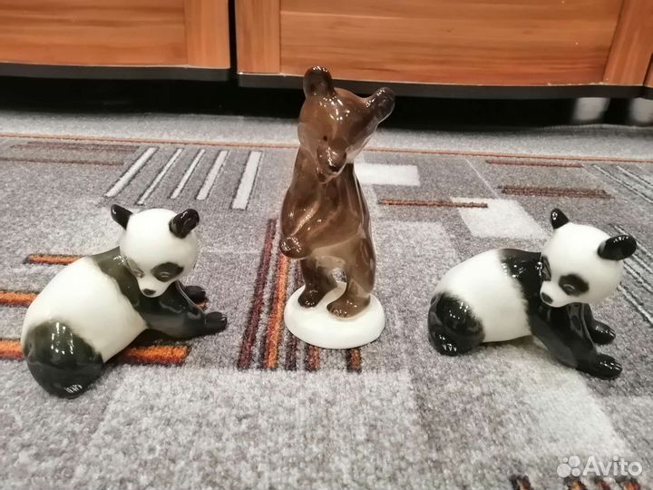 Статуэтки панда, мишка. СССР
