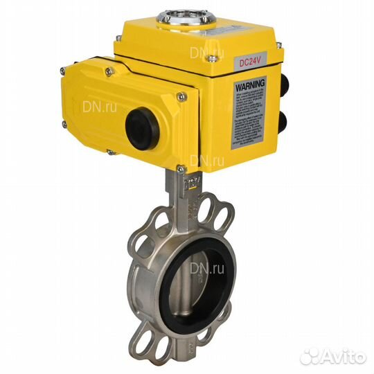 Затвор дисковый поворотный DN.ru WBV3232E-2W-Fb Ду200 Ру16, корпус - сталь 316L, диск - сталь 316L