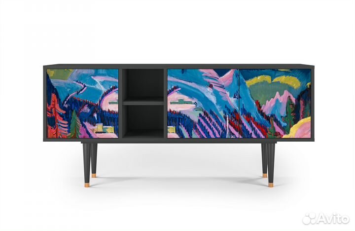 Тв-тумба T5 - Антрацит - Davos Winter