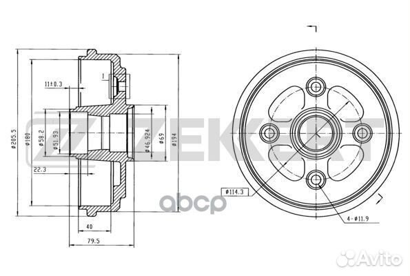 Барабан торм. зад. Daewoo Matiz (M200 M250) 05