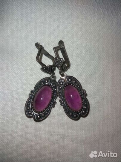 Серьги мельхиор СССР