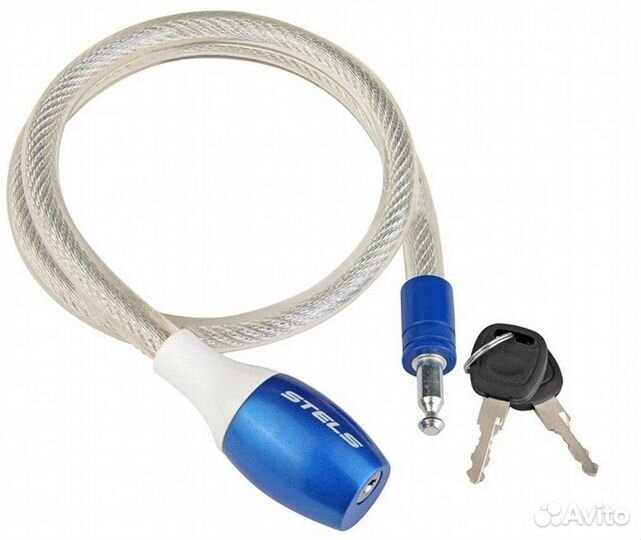Трос противоугонный 12х800мм, замок, два ключа
