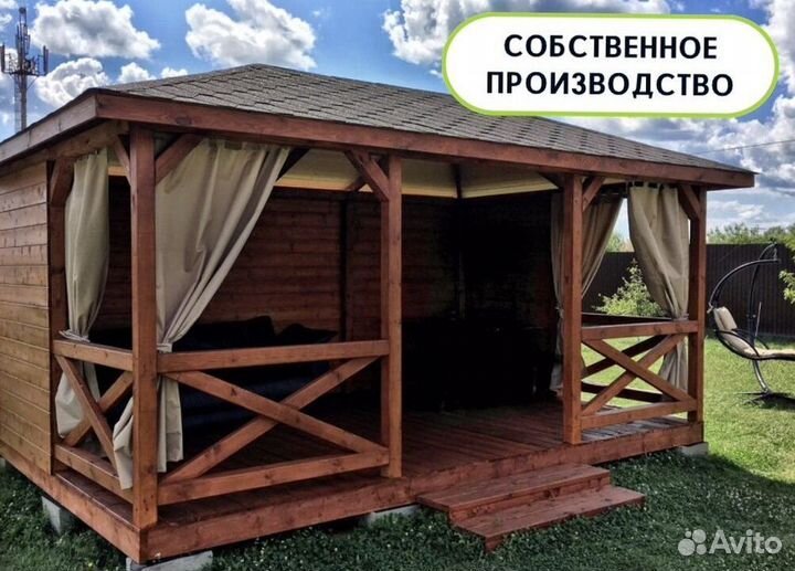 Деревянные беседки для дачи