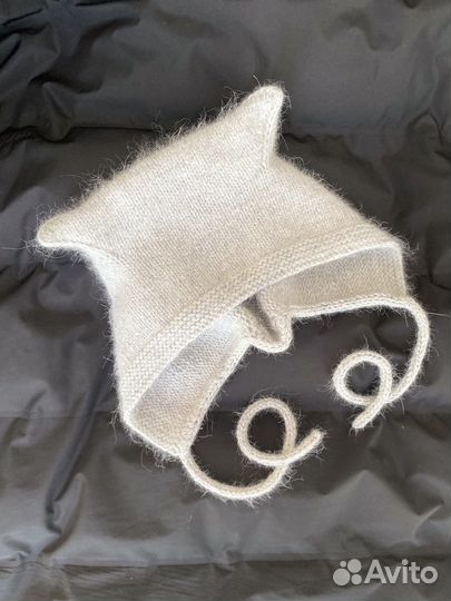 Шапка женская вязаная из пуха норки