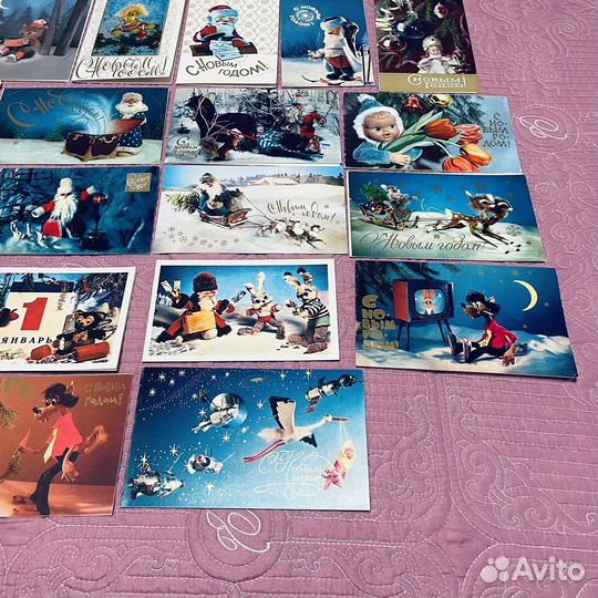 Новогодние открытки СССР