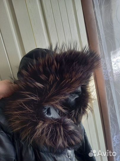 Кожаное зимнее пальто отделка чернобуркой