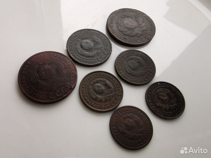 Набор медных монет 1924 года