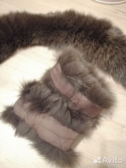 Воротник из песца с манжетами