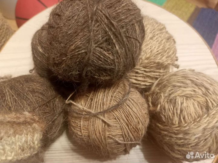 Пряжа из собачьей,овечьей шерсти