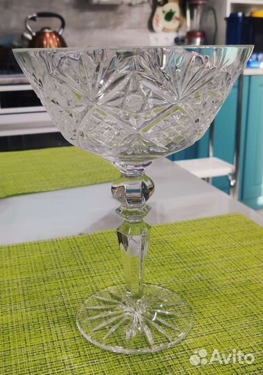 Ваза для фруктов и конфет, хрусталь, СССР