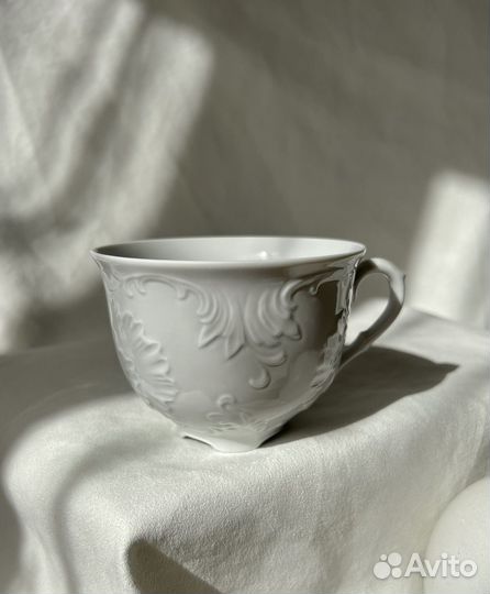 Чашка cmielw 330 мл рококко белая фарфор