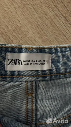 Джинсовые шорты zara 38