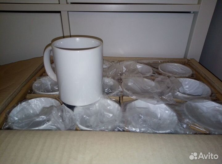 Кружки для сублимации белые Orca red