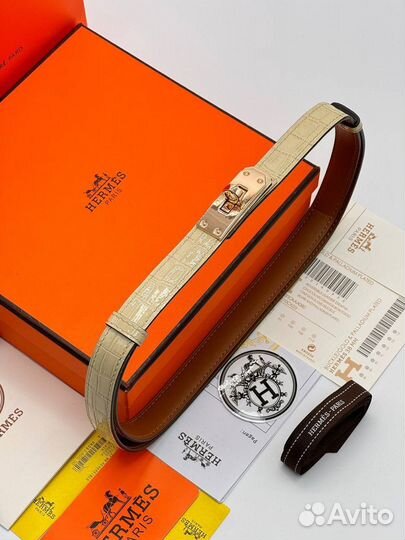 Ремень женский Hermes Kelly 18 крокодил