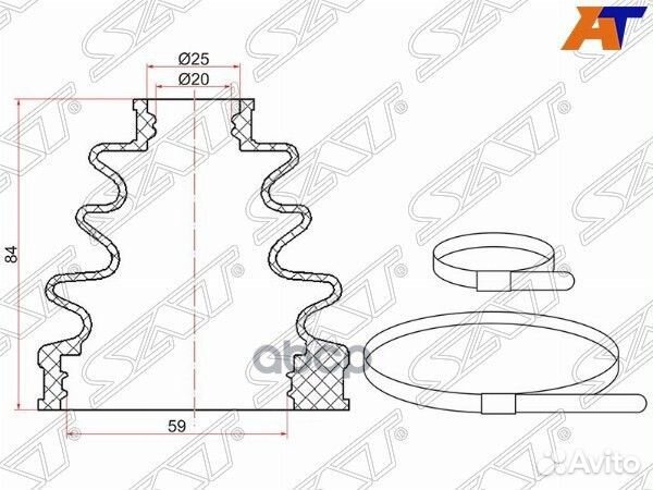 Пыльник шруса внутренний toyota Belta 05, Vitz