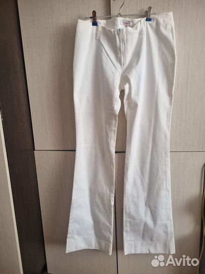 Брюки белые клеш