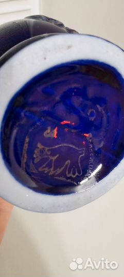 Ваза для цветов СССР кобальт