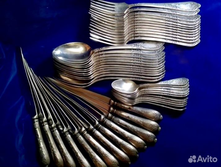 Мельхиор 48 приборов столовых Зиш Классик