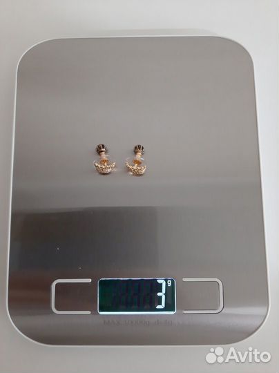 Бижутерия Серьги Золотая Корона с Камушк. ART-B037