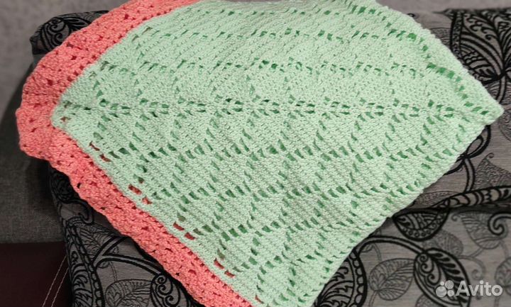 Вяжу на заказ плед крючком и спицами