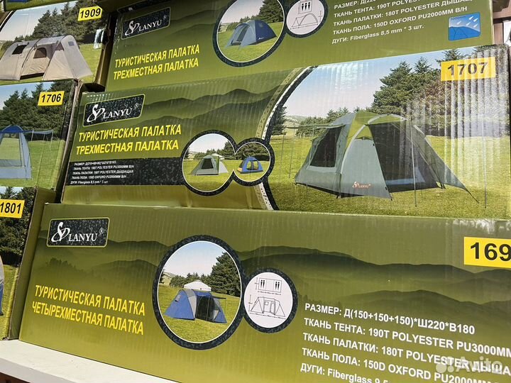 Туристическая палатка разные