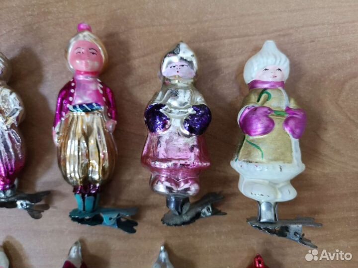 Елочные игрушки СССР на прищепке. Лотом или штучно