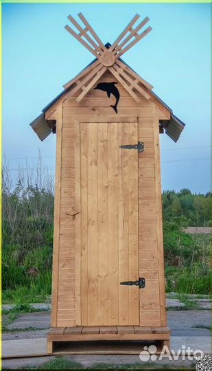 Уличный туалет деревянный DRE450