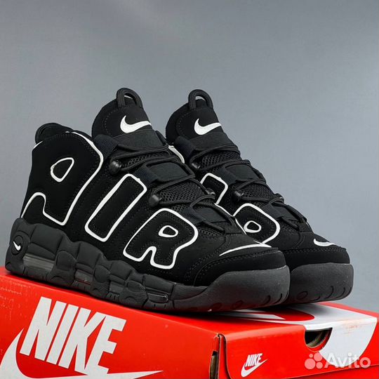 Черные Air More Uptempo стильные