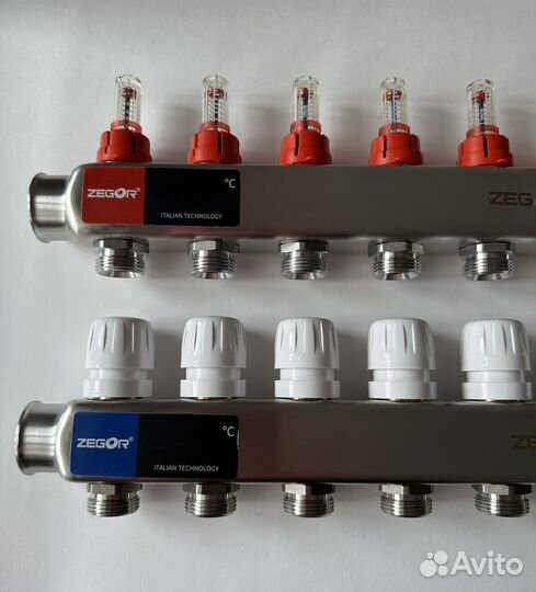 Коллектор для теплого пола на 7 выходов Zegor