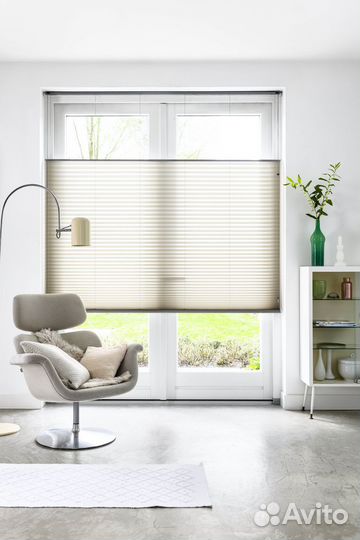 Плиссе шторы на ручном управлении