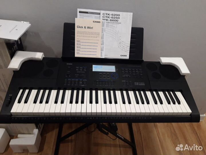 Синтезатор casio ctk 6200 + стойка