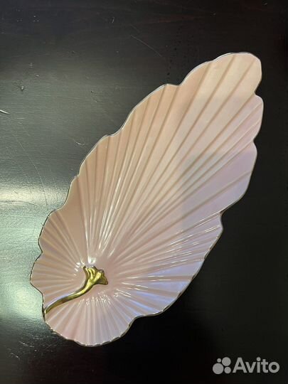 Блюдо сервировочное Рапсодия Лист розовый