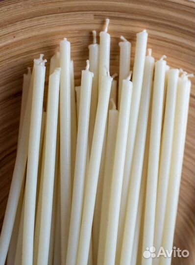Свечи восковые белые
