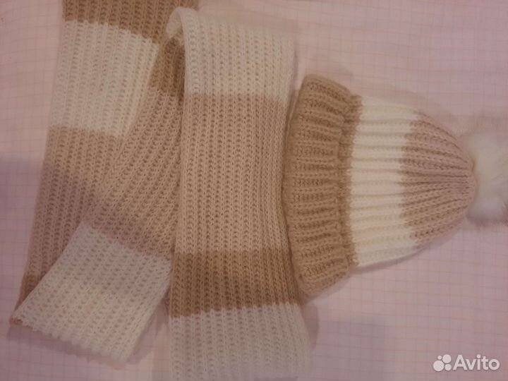 Комплект шапка и шарф женский