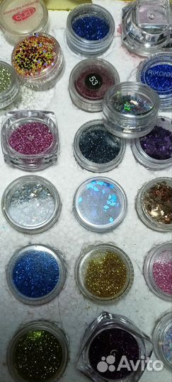 Втирка, блёстки, камифубуки 74 шт