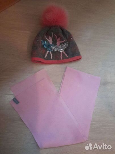 Зимний комплект шапка, шарф