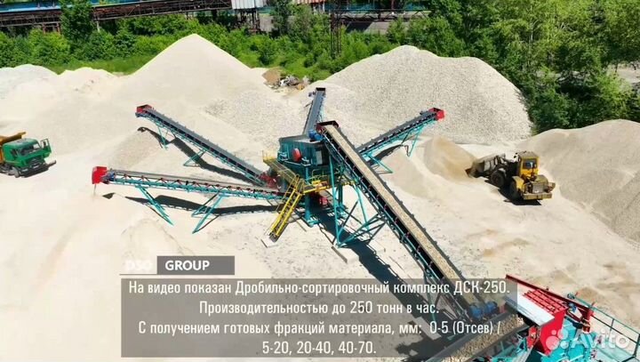 Комплекс дск, дробление, сортировка щебня